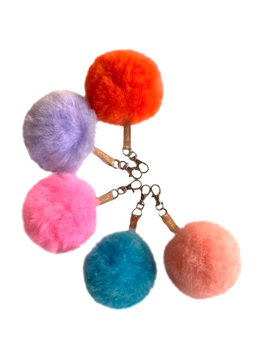 Plush Pompom Charm: Colorful