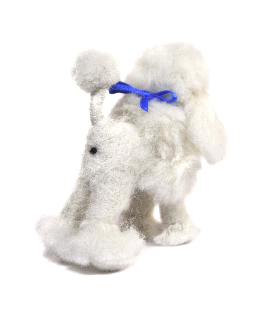 Poodle Dog: Felted Alpaca Sculpture