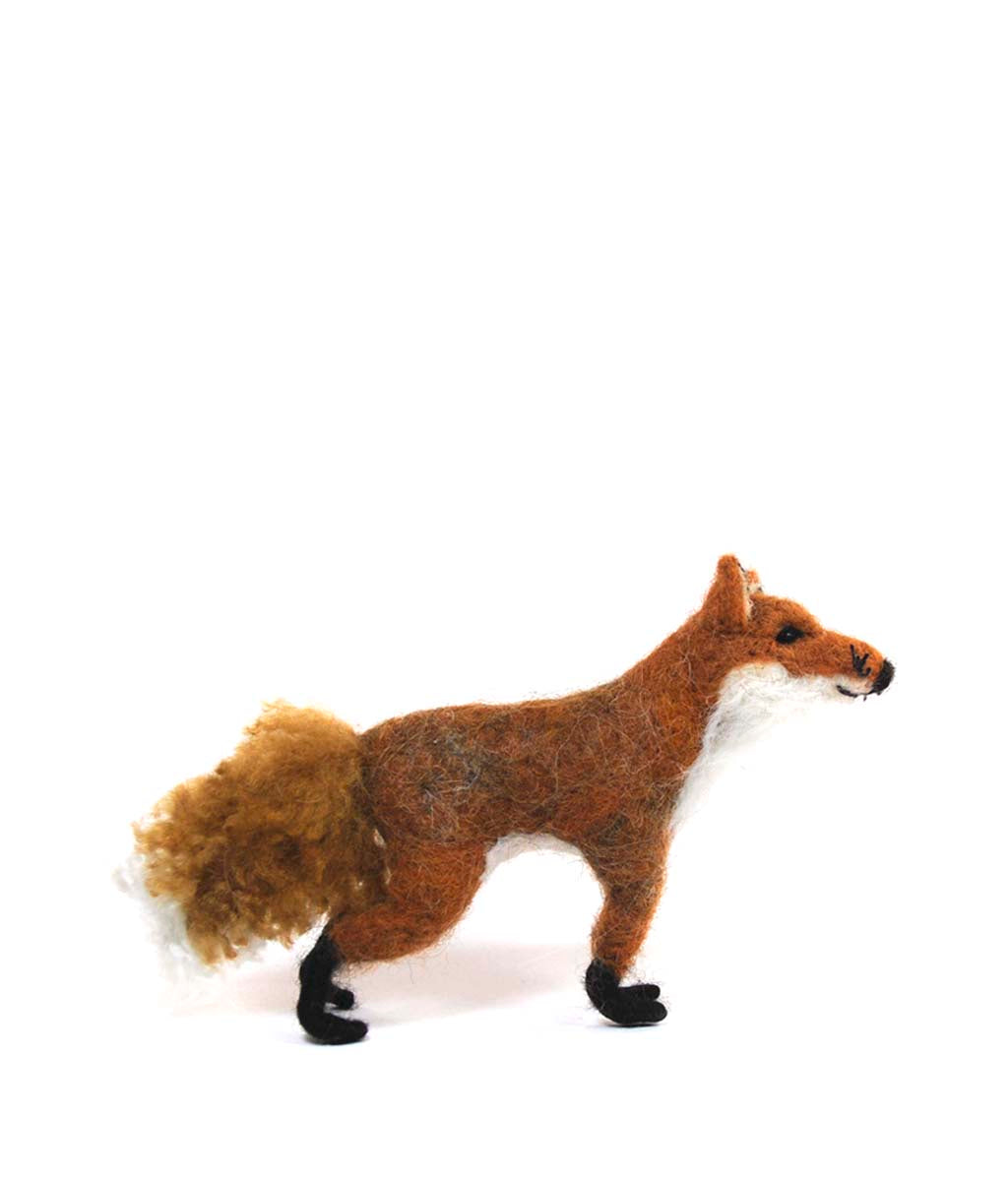 Red Fox: Wildlife Felted Alpaca Sculpture