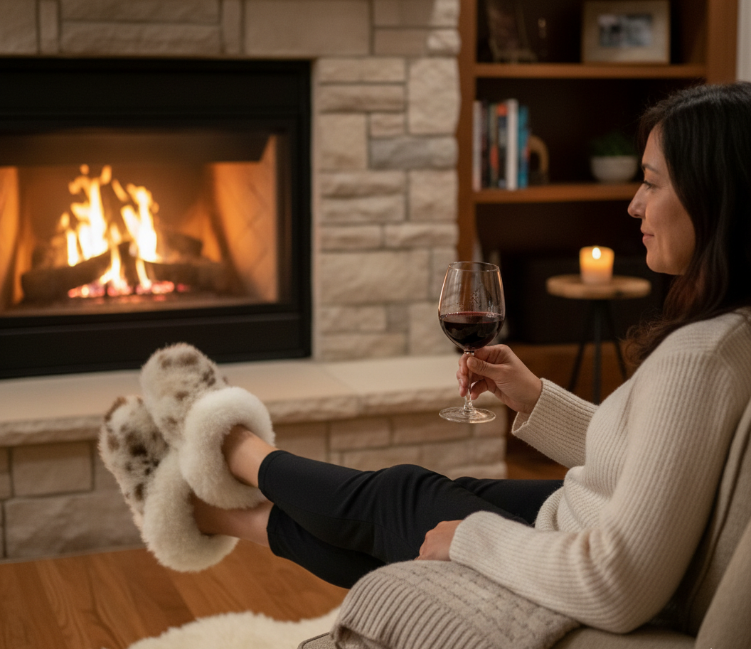 Reversible Fur House Slipper