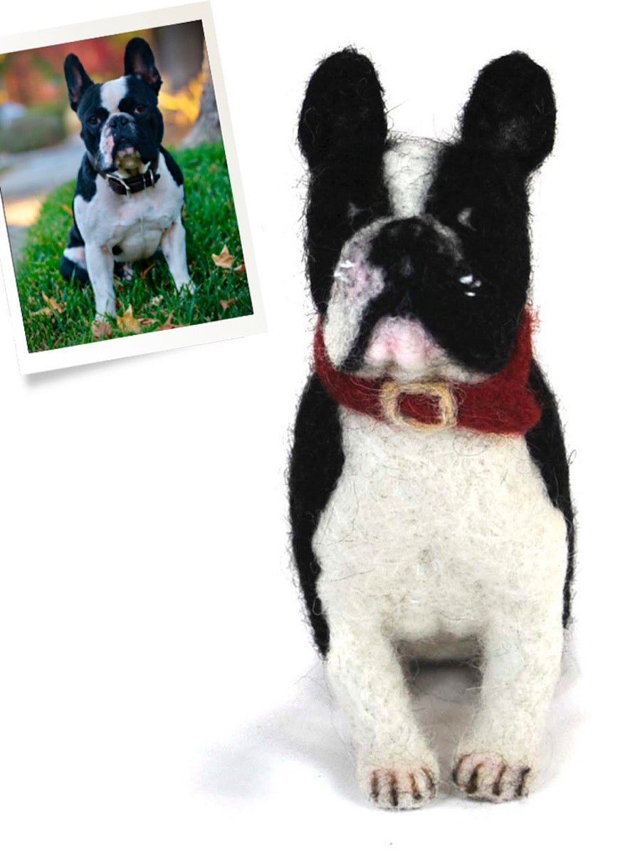 Custom: Felted Alpaca Dog Sculpture - Lanart Alpaca