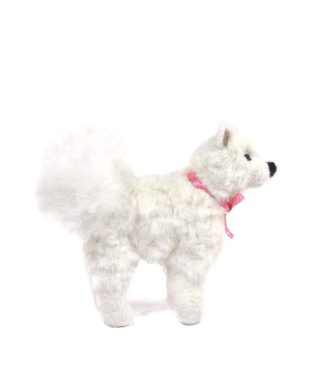 Samoyed Dog: Felted Alpaca Sculpture