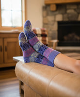 Santa Fe Art Socks - Lavender - Lanart Alpaca