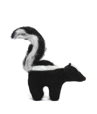 Skunk: Wildlife Felted Alpaca Sculpture