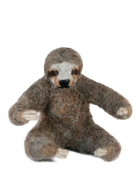 Sloth: Wildlife Felted Alpaca Sculpture