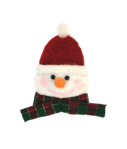 Snowman Face Alpaca Holiday Decor