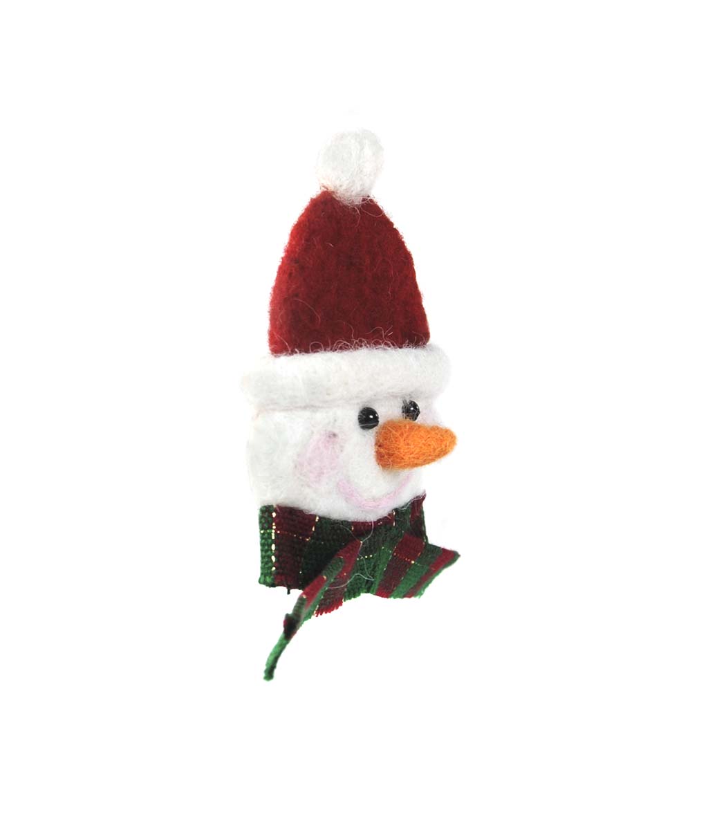 Snowman Face Alpaca Holiday Decor