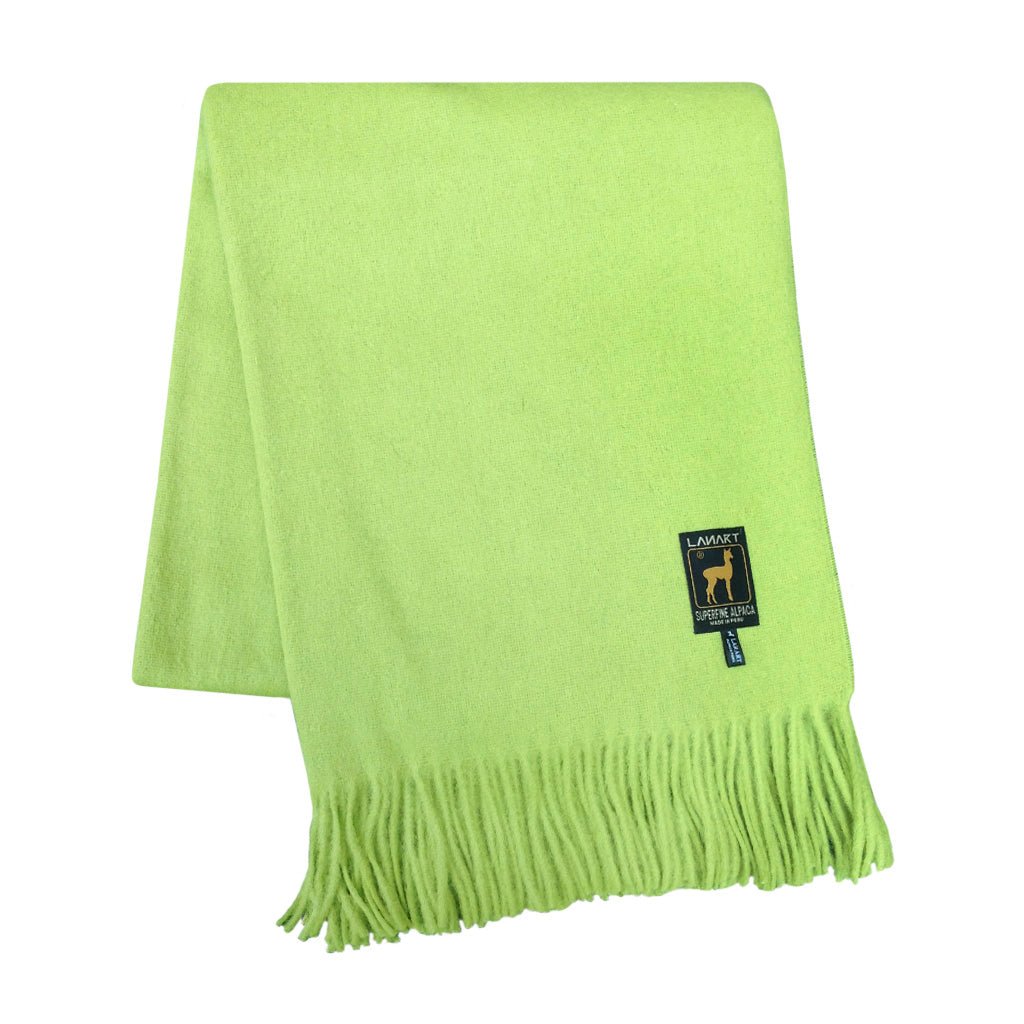 Solid Colored Alpaca Throw Blanket - Lanart Alpaca natural breathable
