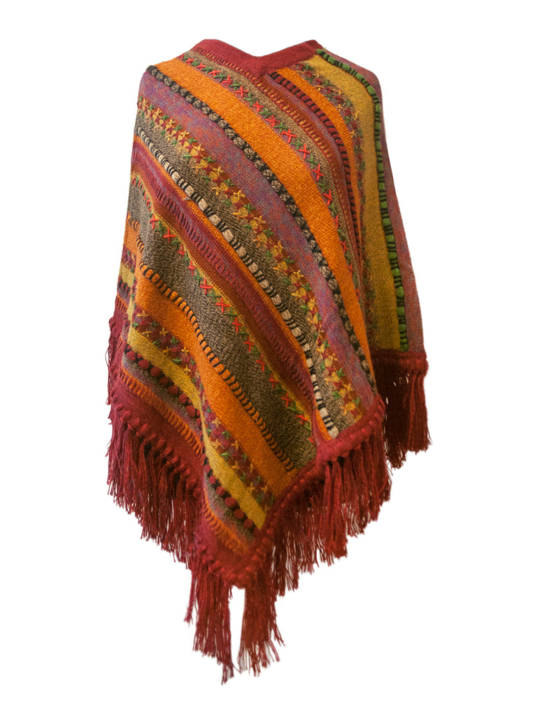 Tapestry Weave Poncho