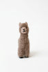 Needle felted tiny alpaca topper of a white jewelry box