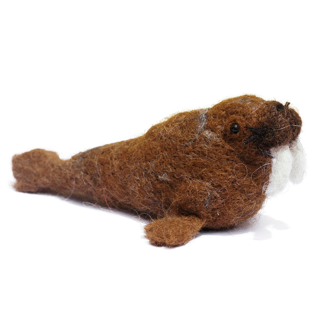 Walrus: Felted Alpaca Sculpture