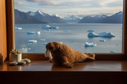 Walrus: Felted Alpaca Sculpture