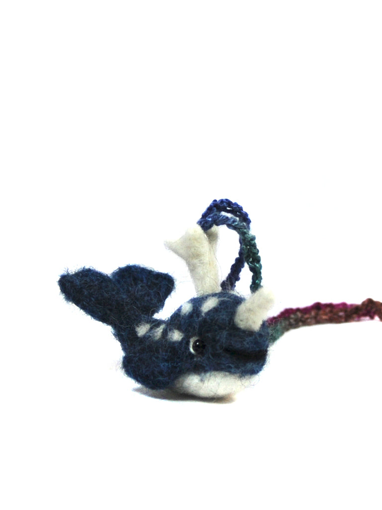 Whale: Felted Necklace