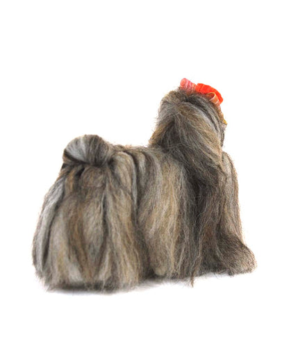 Yorkshire Terrier Dog: Felted WoolPaca Sculpture